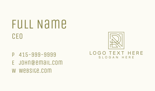 Industrial Business Letter R Business Card Design Image Preview