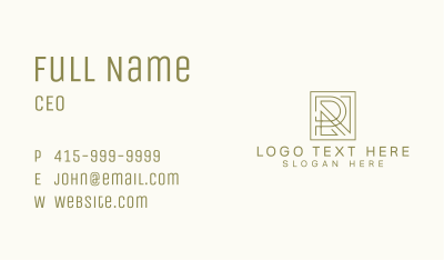 Industrial Business Letter R Business Card Image Preview