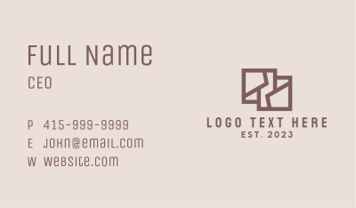 Brown Interior Designer Business Card Image Preview