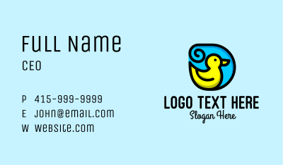 Rubber Duck Toy  Business Card