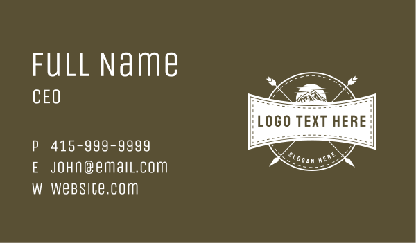 Mountain Adventure Hipster Business Card Design Image Preview