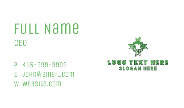 Organic Leaf Garden Business Card Design Image Preview