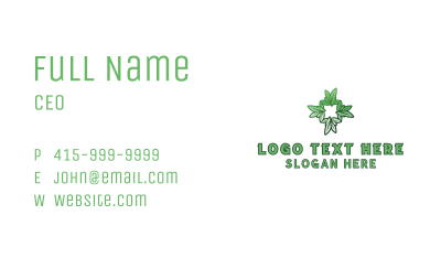 Organic Leaf Garden Business Card Image Preview