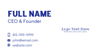 Cute Blue Business Card Image Preview