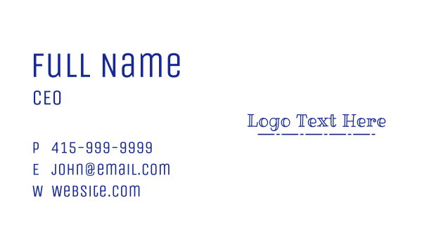 Cute Blue Business Card Design Image Preview