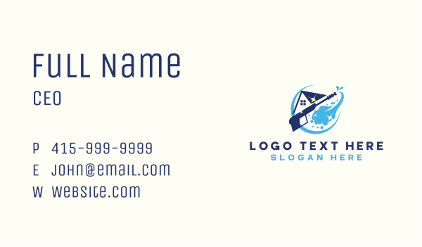 Splash Pressure Wash Cleaning Business Card Design Image Preview