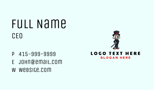 Gentleman Dog Fashion Business Card Design Image Preview