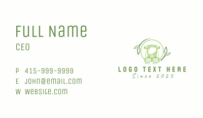 Green Lawn Mower  Business Card Image Preview