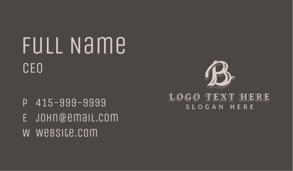 Vintage Antique Boutique Business Card Design Image Preview