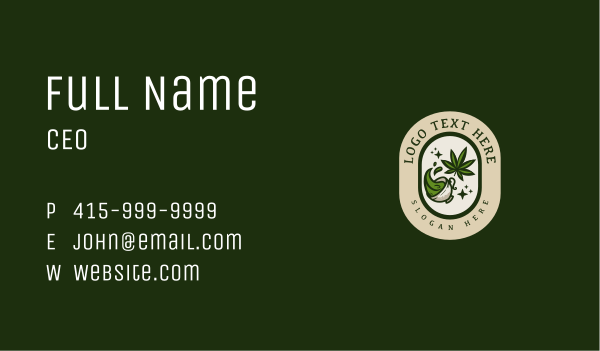 Weed Tea Beverage Business Card Design Image Preview