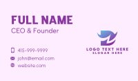Gradient Purple Letter D Business Card Design