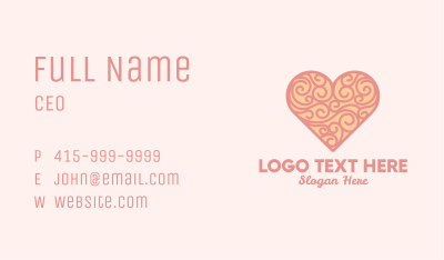 Heart Ornament Business Card Image Preview
