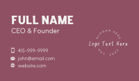 Handwritten Salon Wordmark Business Card Image Preview