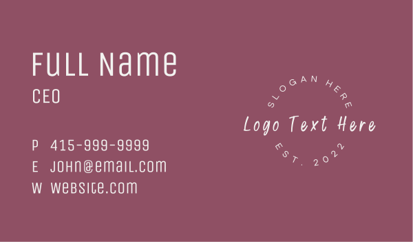 Handwritten Salon Wordmark Business Card Design Image Preview