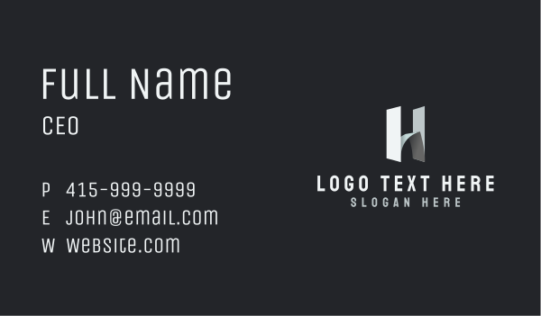 Letter H Modern Business Business Card Design Image Preview
