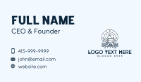 Ocean Surfboard Surfer Man Business Card Design