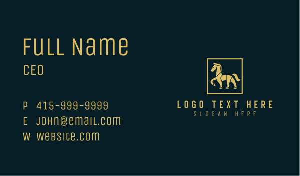 Walking Horse Stallion Business Card Design Image Preview