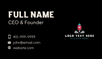 Pixelated Rocket Gaming Business Card Image Preview