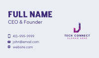 Building Tech Letter J Business Card Image Preview