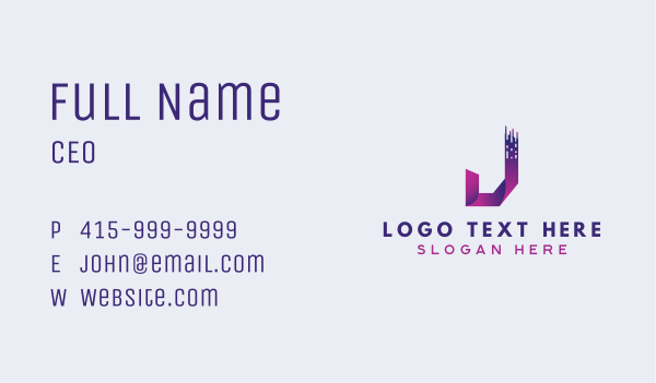 Building Tech Letter J Business Card Design Image Preview