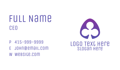 Violet Clover Leaf Badge Business Card Image Preview