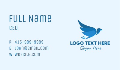 Blue Flying Eagle Business Card Image Preview