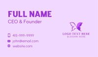 Purple Butterfly Lady Business Card Image Preview