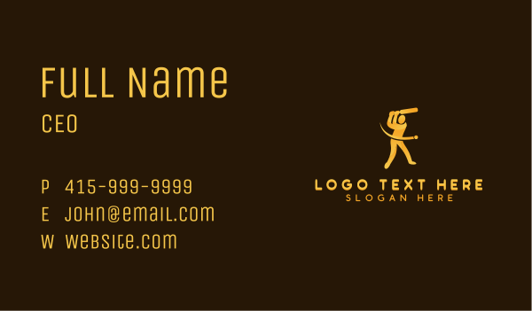 Cricket League Player Business Card Design Image Preview