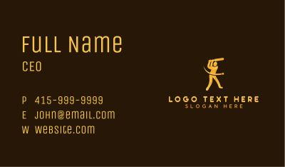 Cricket League Player Business Card Image Preview