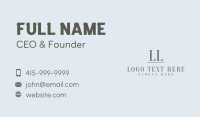 Minimalist Brand Letter Business Card Design