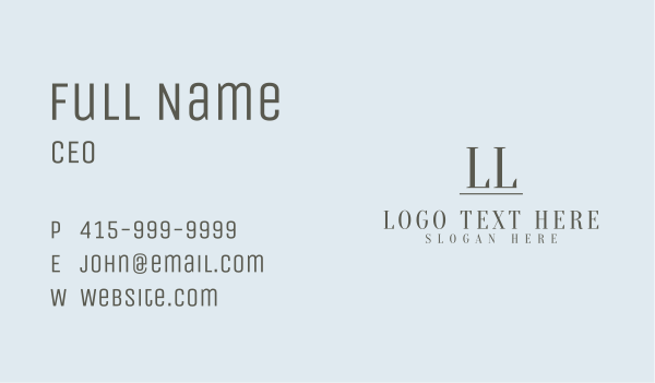 Minimalist Brand Letter Business Card Design Image Preview