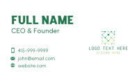 Green Abstract Network Letter Business Card Image Preview