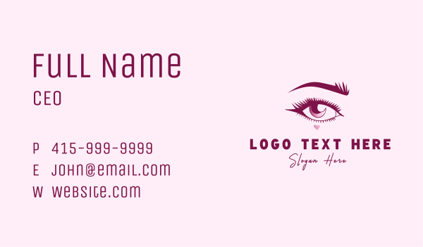 Woman Eyelashes Cosmetic Business Card Design Image Preview