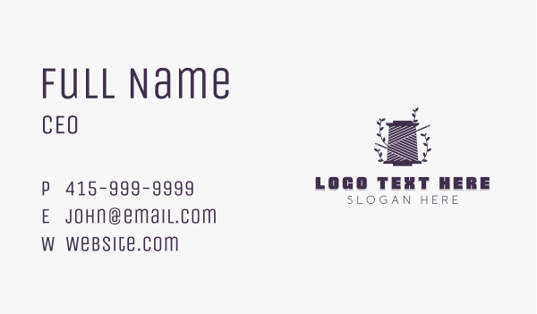 Sewing Yarn Needle Business Card Design Image Preview