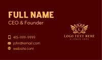 Wing Crown Crest Business Card Design