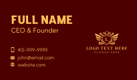 Wing Crown Crest Business Card Design