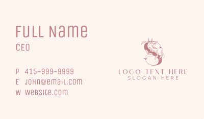 Elegant Natural Letter S Business Card Image Preview