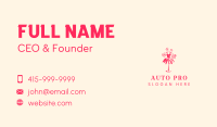 Feminine Flower Dress Business Card Design