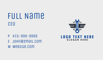 Industrial Automotive Wrench Business Card Image Preview