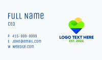 Heart Landscape Island Business Card Image Preview