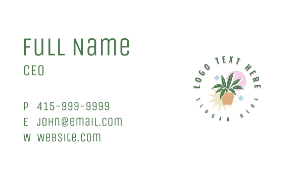 Pastel Garden Plant Business Card Design Image Preview