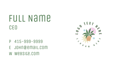 Pastel Garden Plant Business Card Image Preview