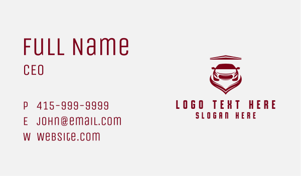 Red Sports Car Emblem Business Card Design Image Preview