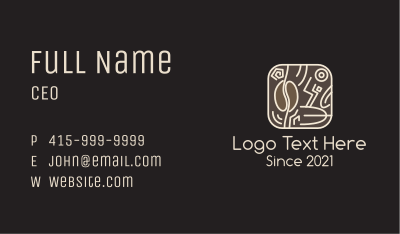 Eccentric Coffee Bean Badge Business Card Image Preview
