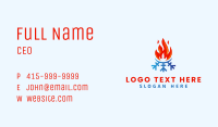 Fire Ice Temperature Business Card Image Preview