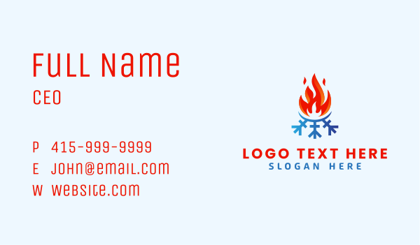 Fire Ice Temperature Business Card Design Image Preview