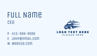 Blue Express Trucking Business Card Image Preview