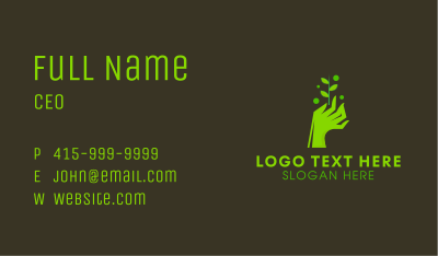 Tree Planting Hand  Business Card