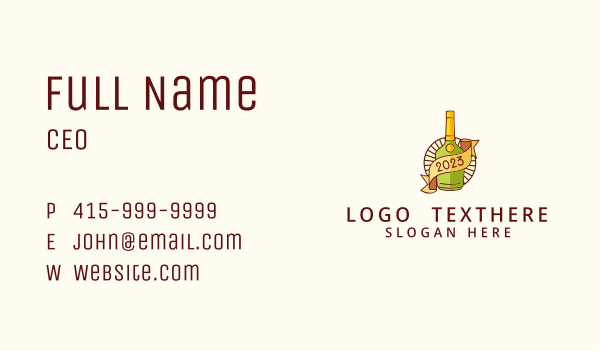 Retro Liquor Icon Business Card Design Image Preview