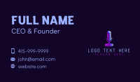 Audio Podcast Microphone Business Card Design